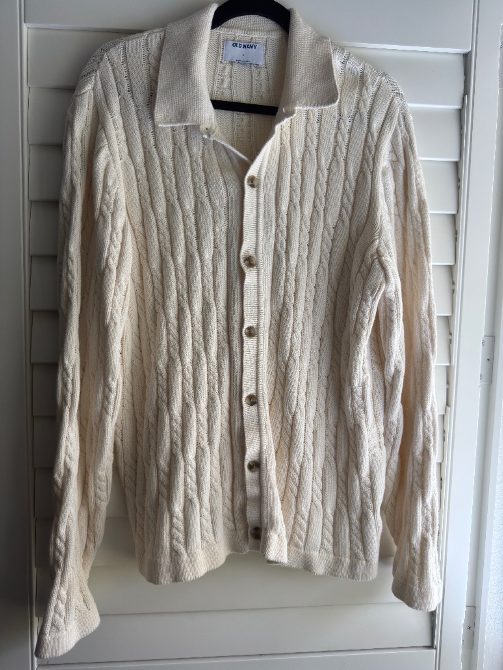 Old Navy Cream Cable Cardigan with Buttons NWOT